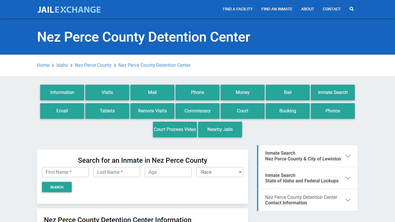 Nez Perce County Detention Center - Jail Exchange